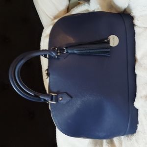 Pulicati Saffiano Italian leather Blue  Shoulder Bag